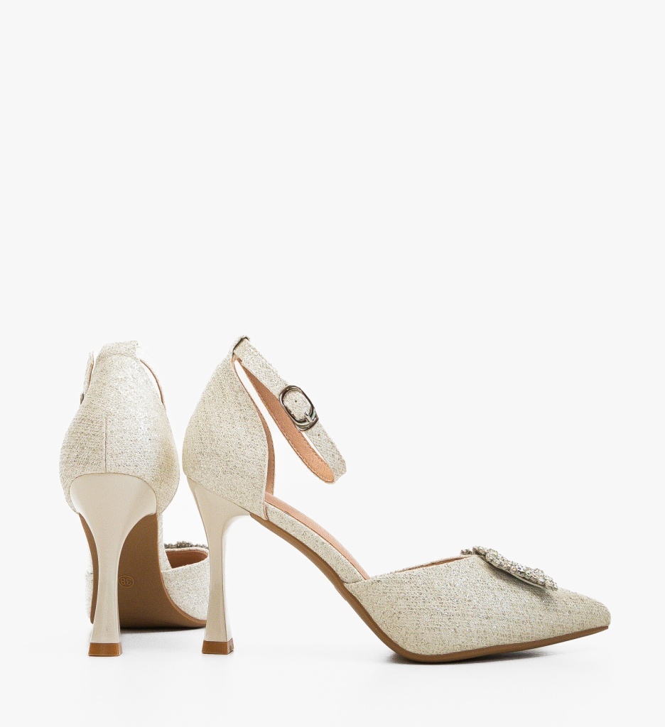 Pantofi dama Delgay Argintii - Eleganta si Stil - imagine 3