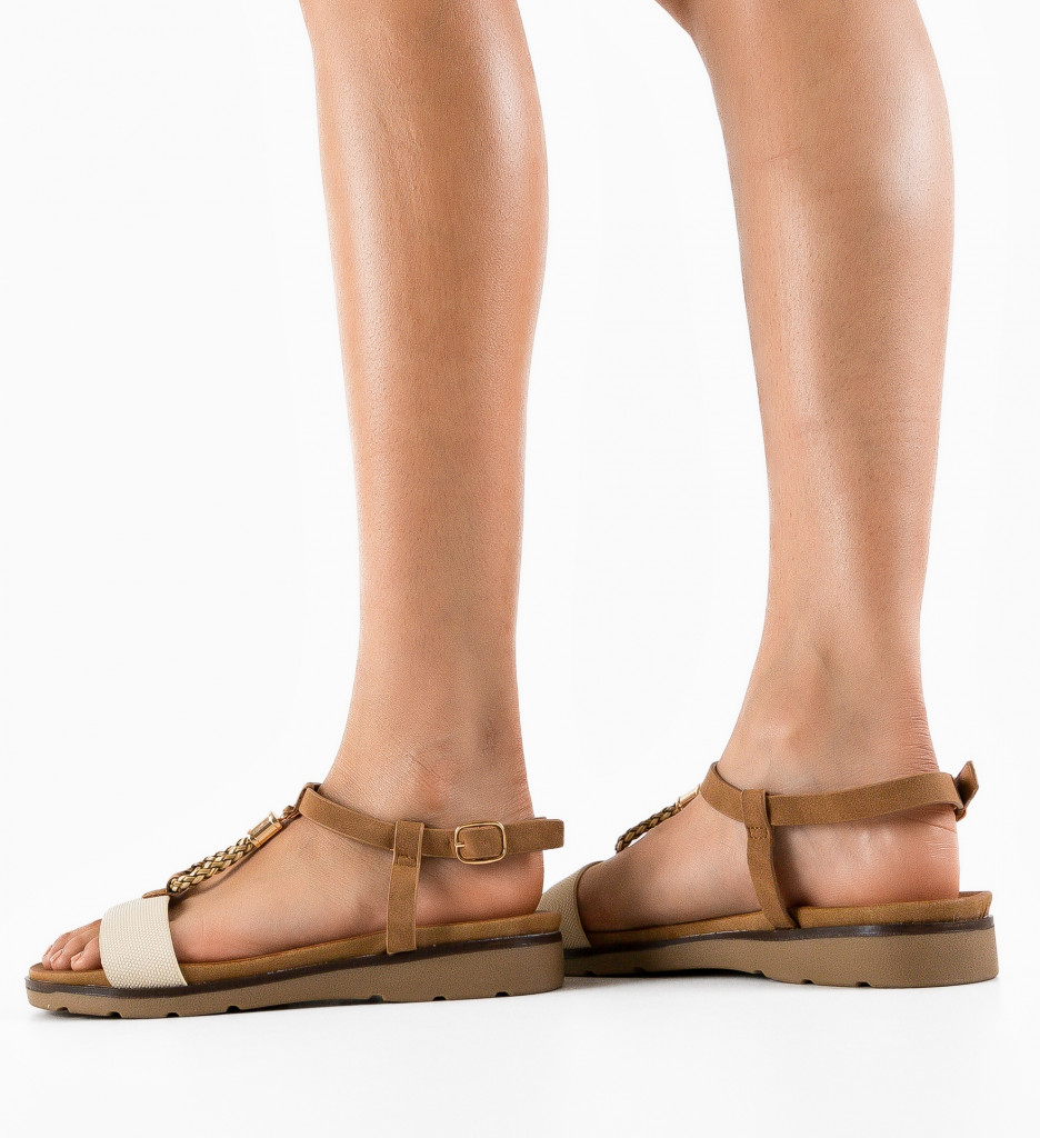Sandale Dama Bej Elegante | Confort Optim - imagine 3