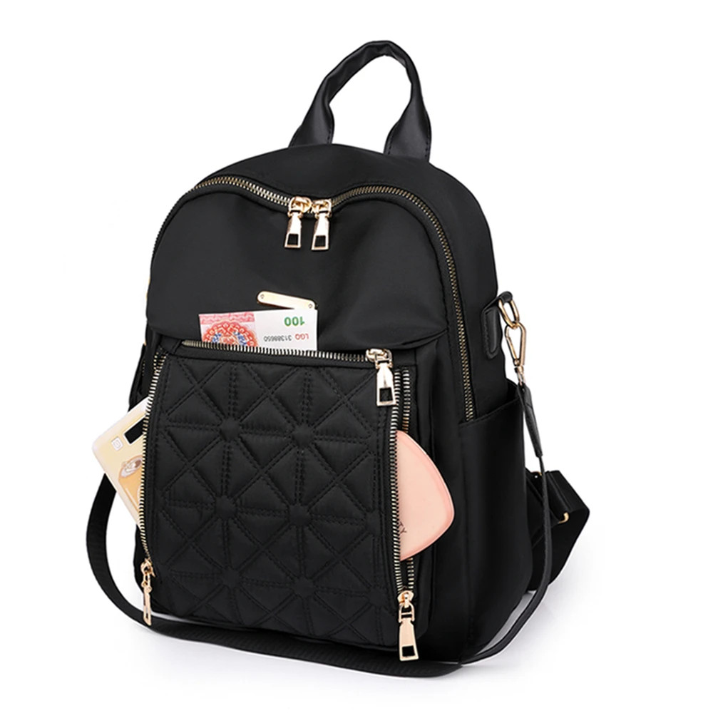 Rucsac de dama Delis Cybele GT2622, Negru, impermeabil - imagine 5
