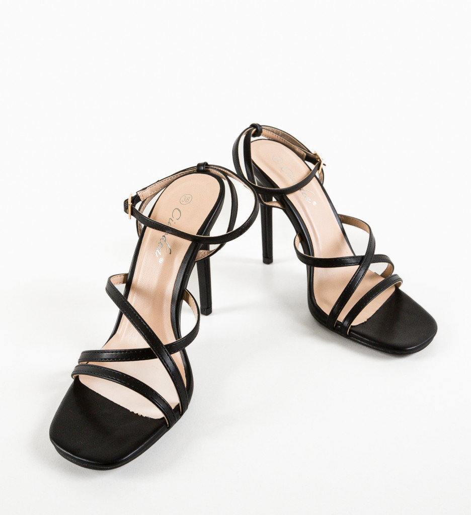 Sandale Chione Negre - Eleganță și Stil - imagine 5