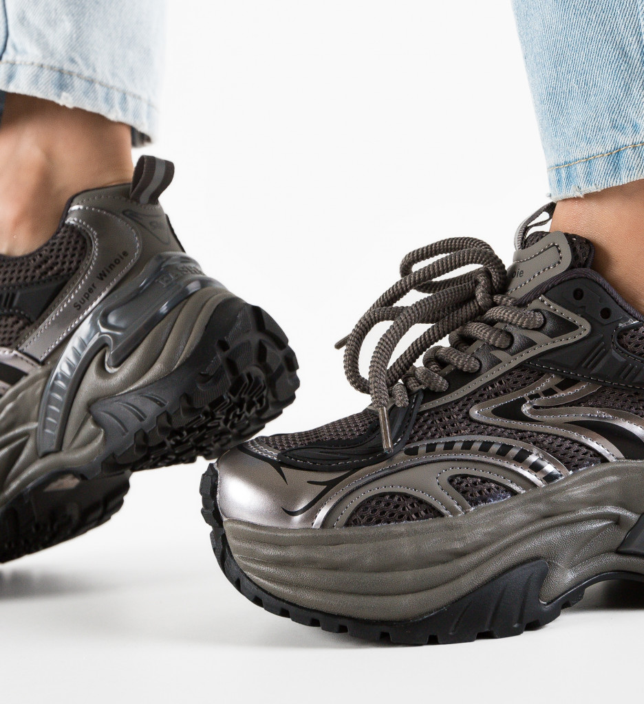 Sneakers Dama Winoie Gri - Confort și Stil - imagine 3