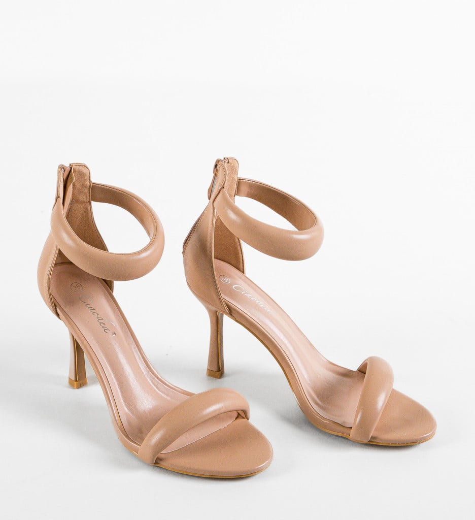 Sandale cu Toc Yakup Nude - Eleganță și Stil - imagine 5