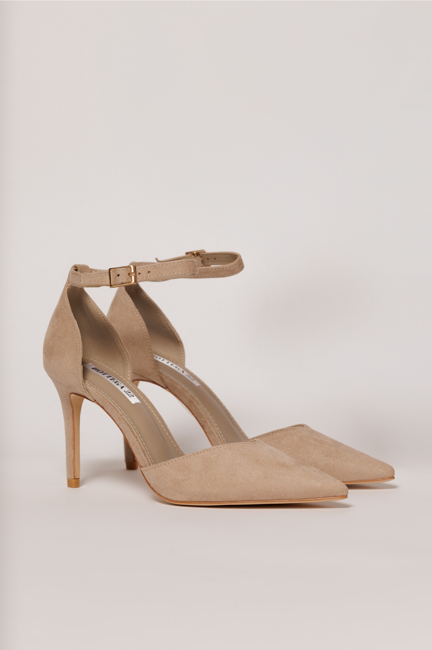 Pantofi Eleganți Bej Piele Ecologică Întoarsă