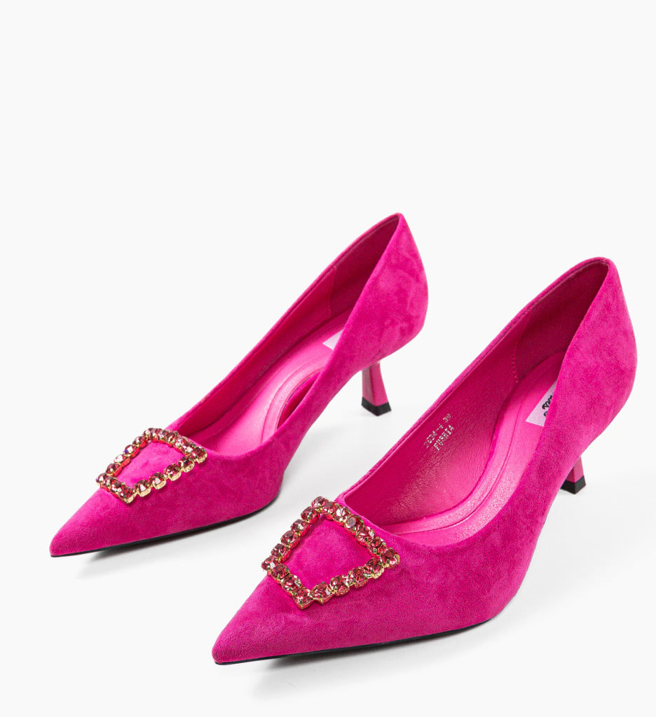 Pantofi Dama cu Toc Fuchsia | Eleganță și Stil - imagine 3