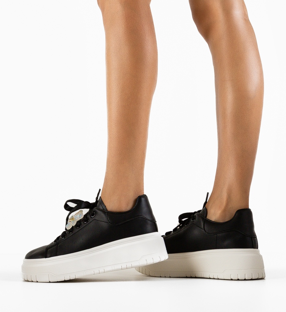 Sneakers Dama Hydra Negri | Stil și Confort - imagine 3