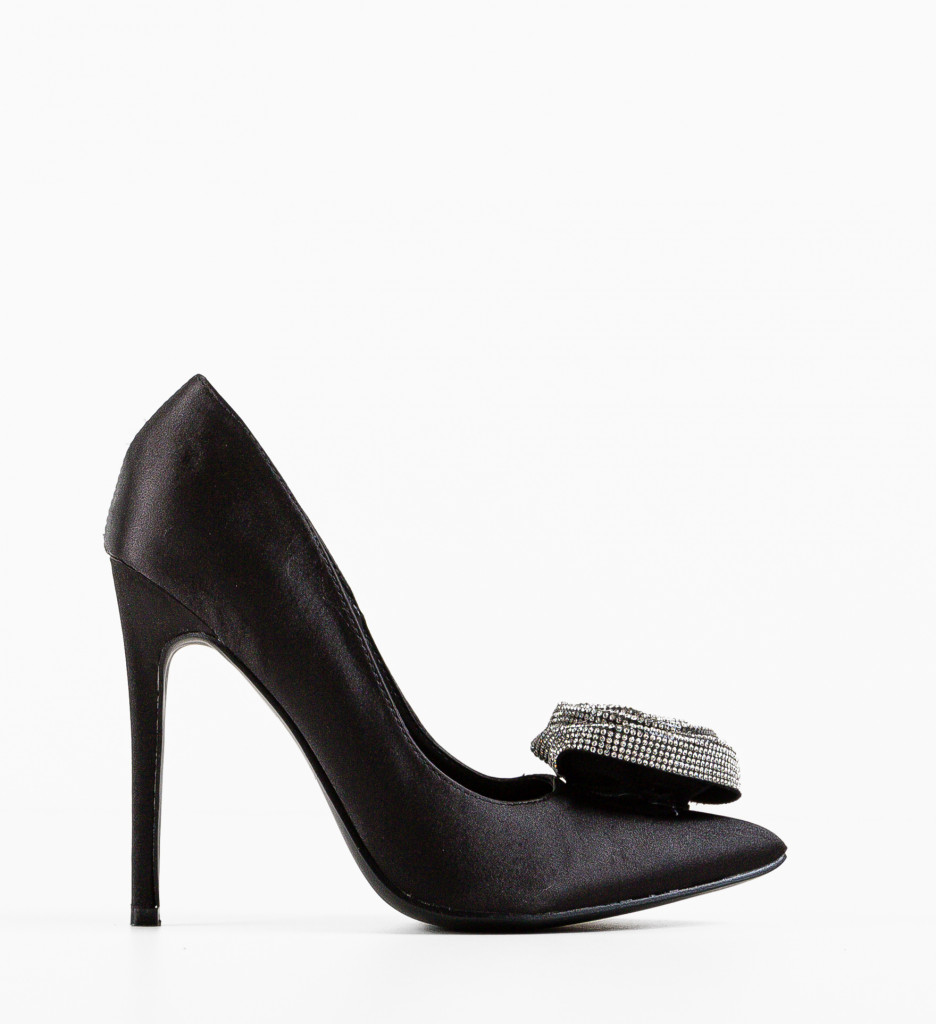 Pantofi Eleganți cu Toc Brany Negri - imagine 5