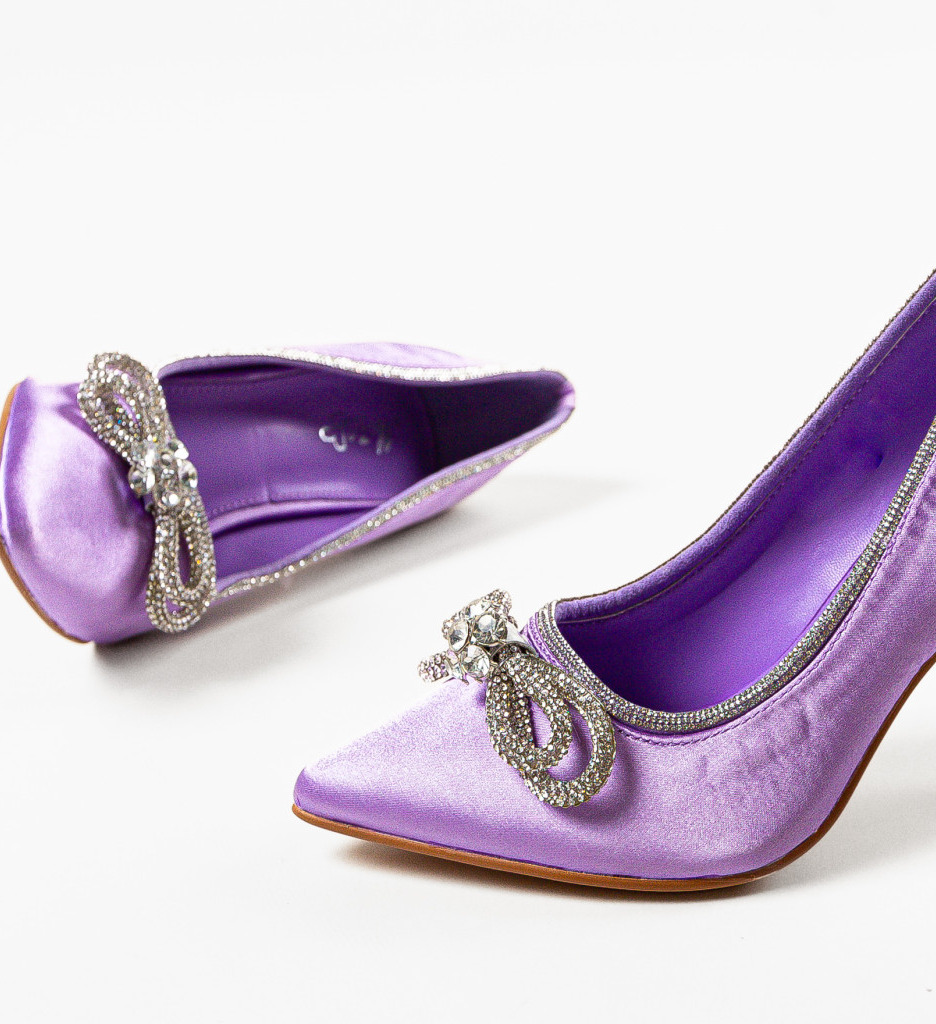 Pantofi cu Toc Reytar Mov - Eleganță și Stil - imagine 5