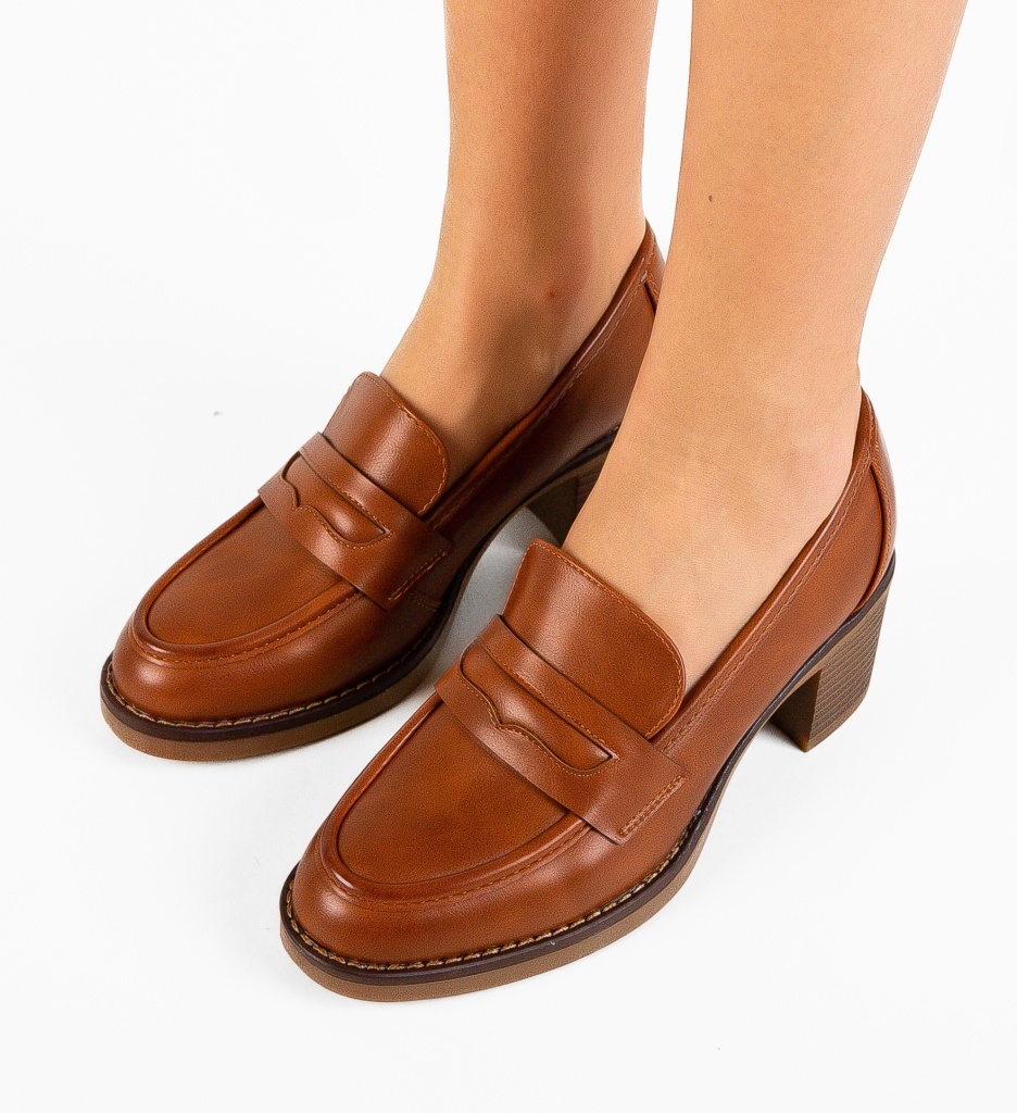 Pantofi Dama Dechen Camel | Eleganță și Stil - imagine 3