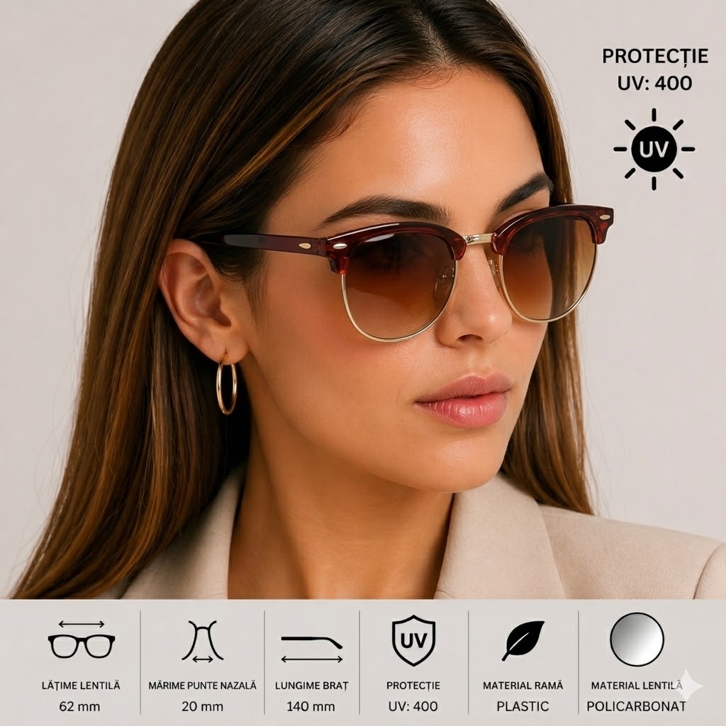 Ochelari Picadili SG051 Maro | Protecție UV400 - imagine 2