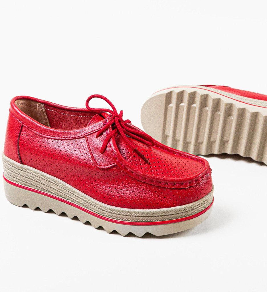 Pantofi Casual Dama Torinoz Rosii - Stil și Confort - imagine 5