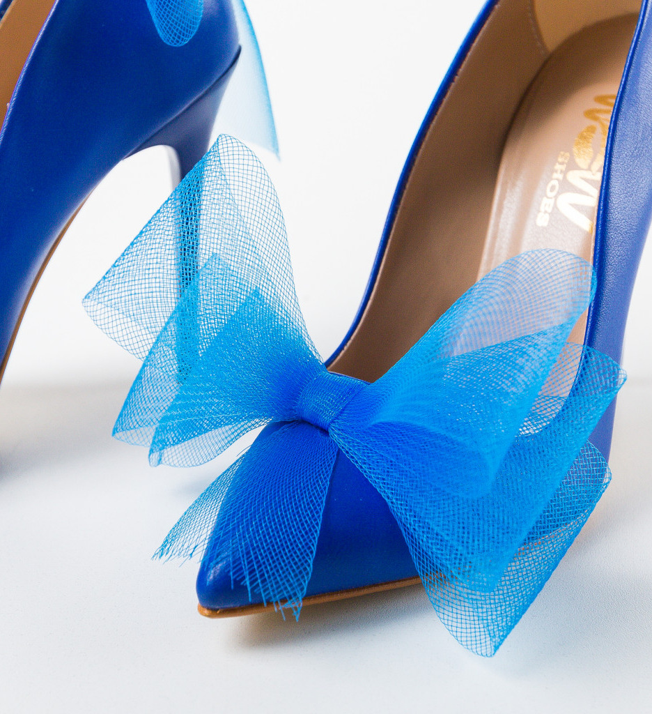 Pantofi dama Merlyn Bleumarin cu Toc Eleganți - imagine 7