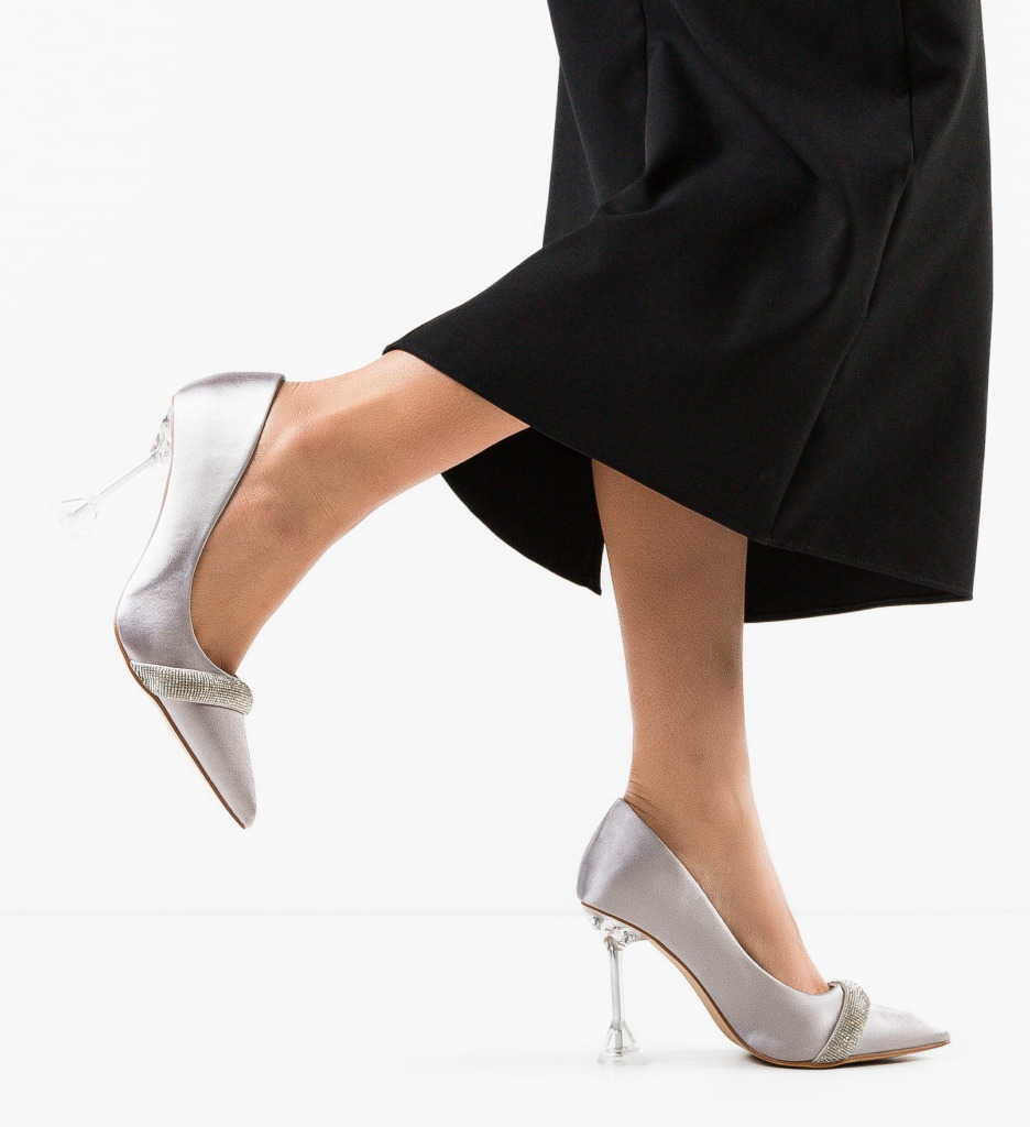 Pantofi Dama Farrah Gri | Eleganță Asigurată - imagine 3
