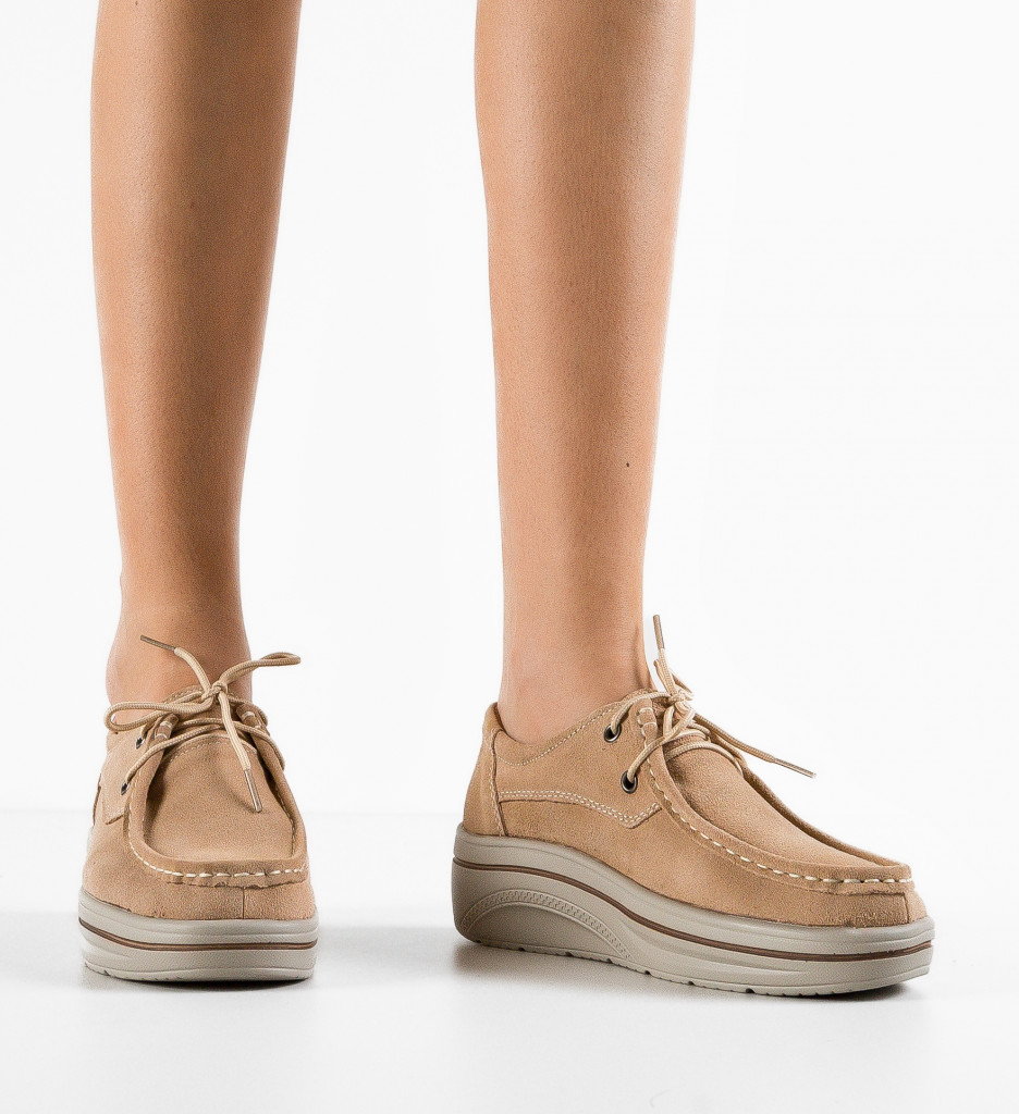 Pantofi Auron Bej | Confort & Stil Casual - imagine 2