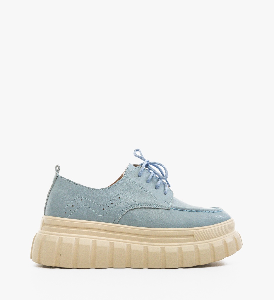 Pantofi Casual Loprem Albastri - Stil Urban - imagine 5
