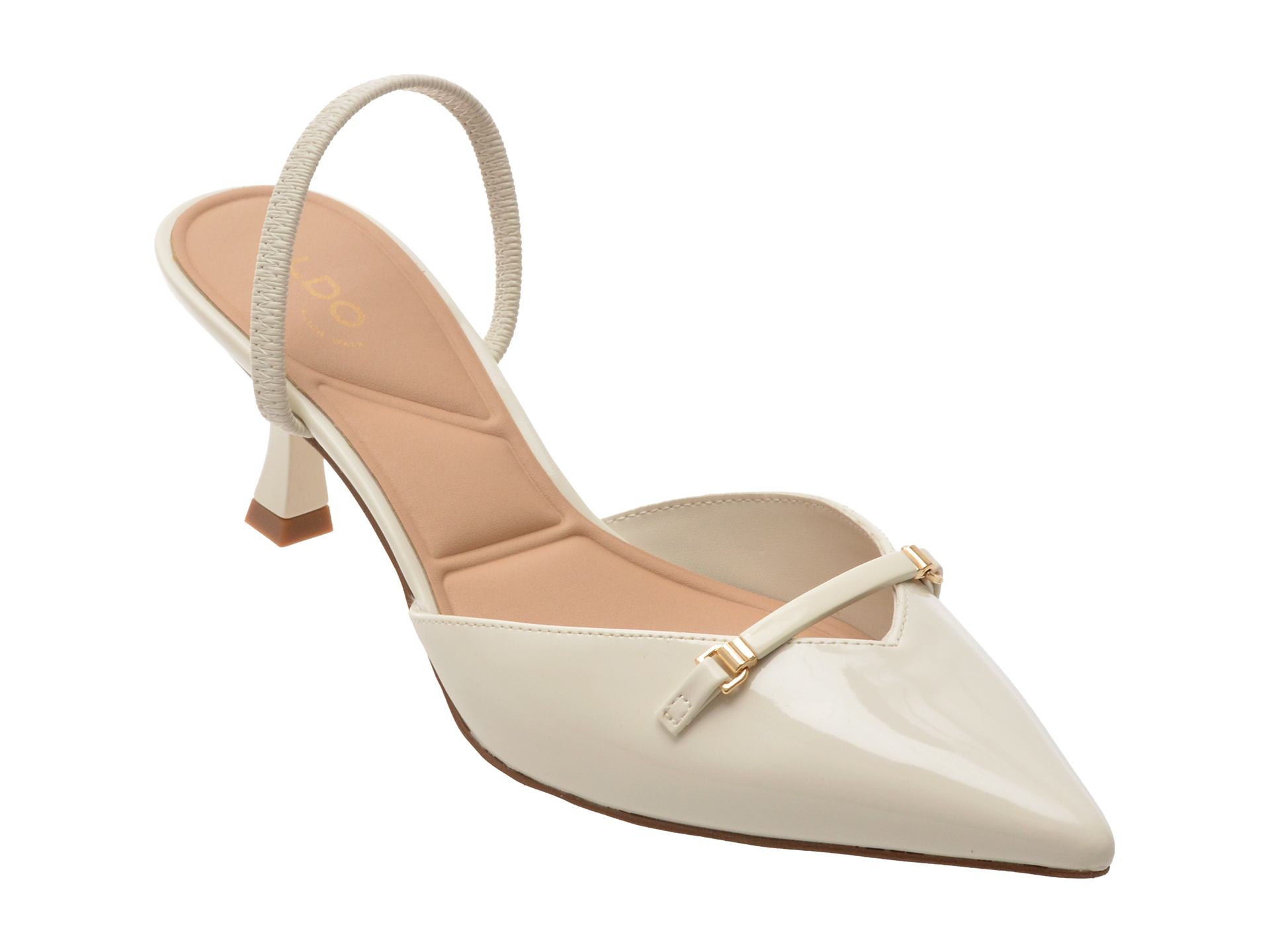 Pantofi ALDO NAILAH eleganți albi din piele ecologică - imagine 2