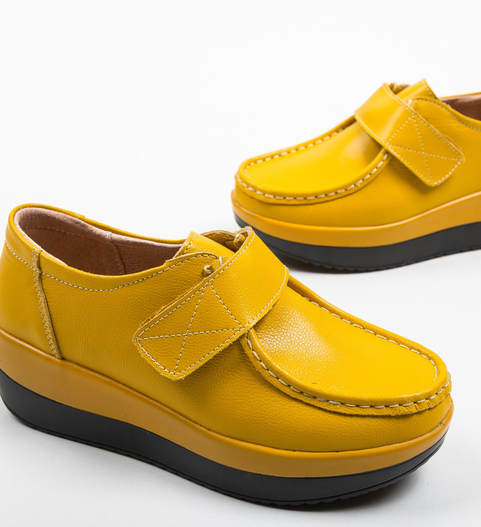 Pantofi Sport Groma Galbeni - Confort Urban - imagine 4