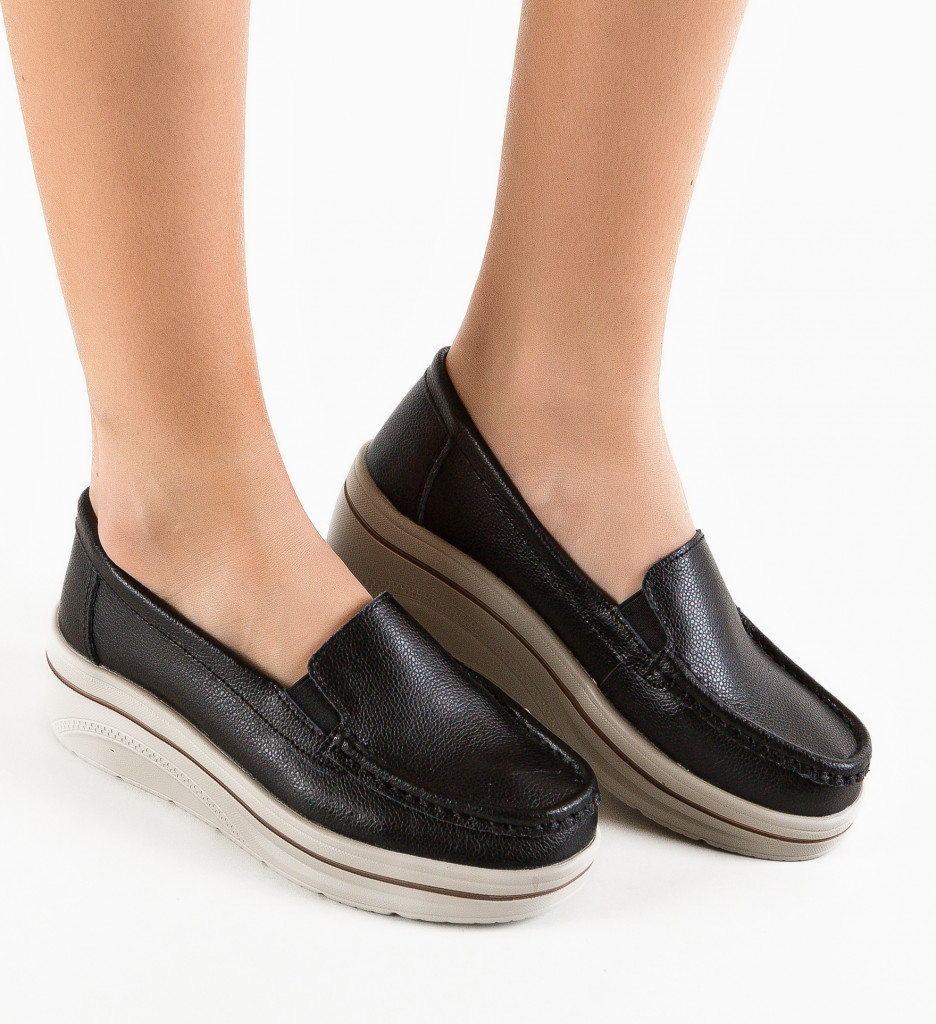 Pantofi Casual Brienne Negri | Confort și Stil - imagine 4
