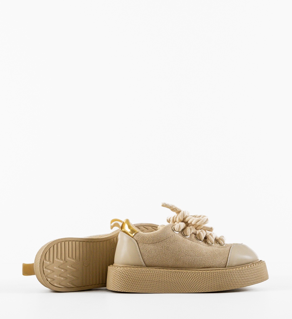 Pantofi Casual Lamesytt Bej | Confort & Stil - imagine 5