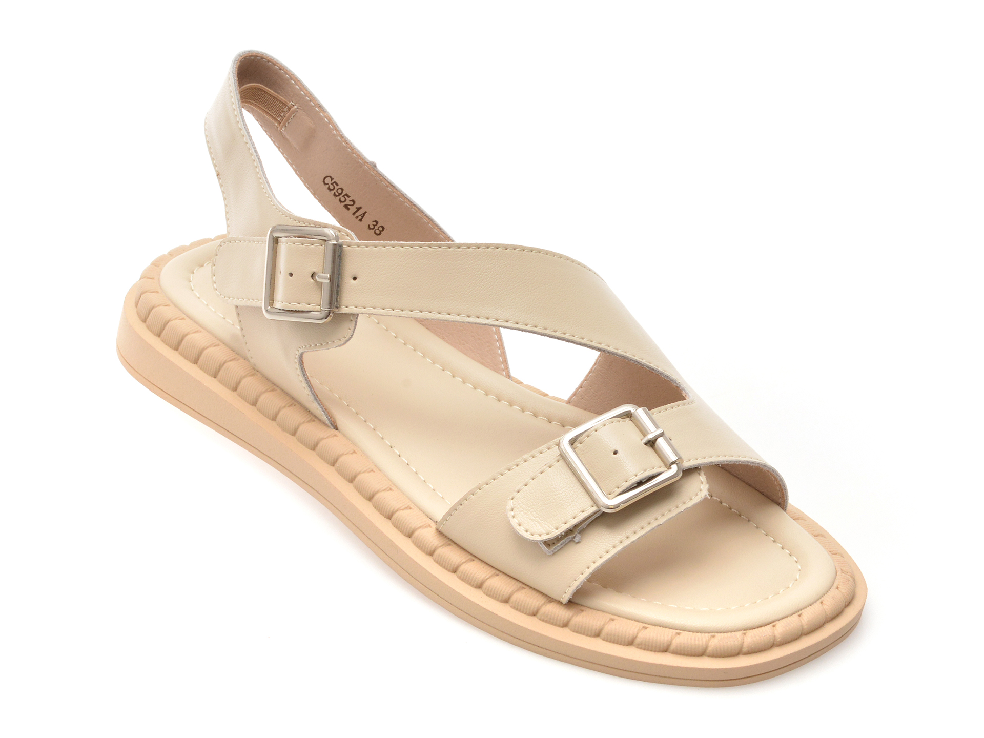Sandale Flavia Passini Bej | Piele Naturală