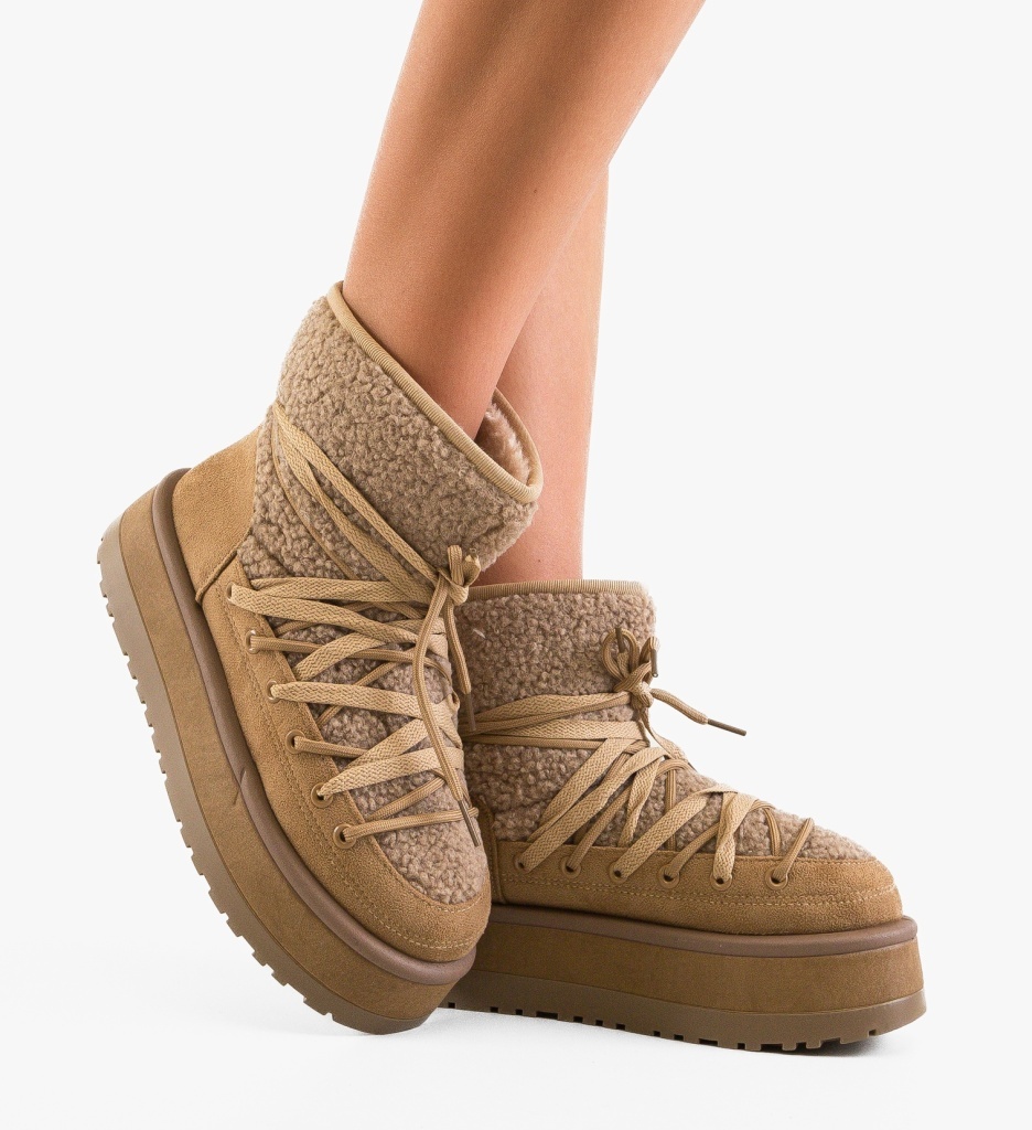 Ghete Dama Safine Khaki - Stil și Confort - imagine 5