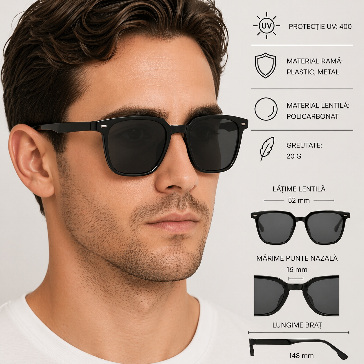 Ochelari Picadili SG181 - Protecție UV completă - imagine 4