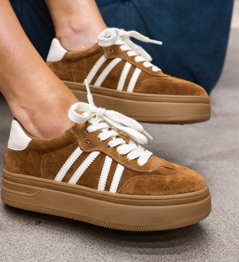 Sneakers Dama Dasy Camel - Confort Sport