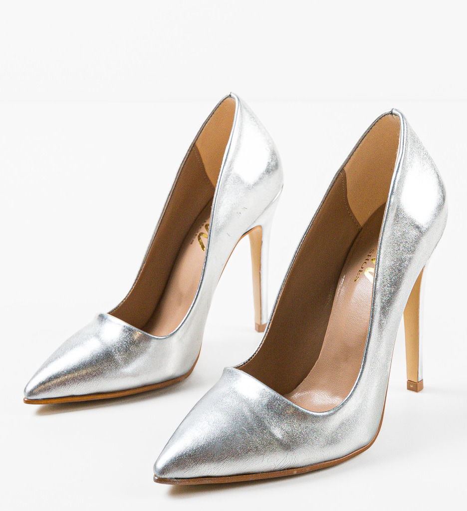 Pantofi Junba Argintii | Eleganță și Stil - imagine 5
