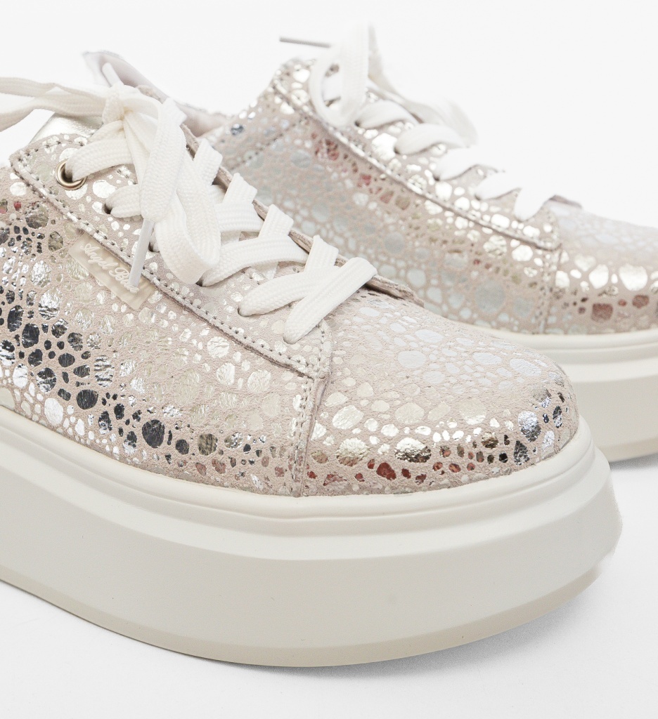 Pantofi Casual Ganey Argintii - Eleganță și Stil - imagine 5