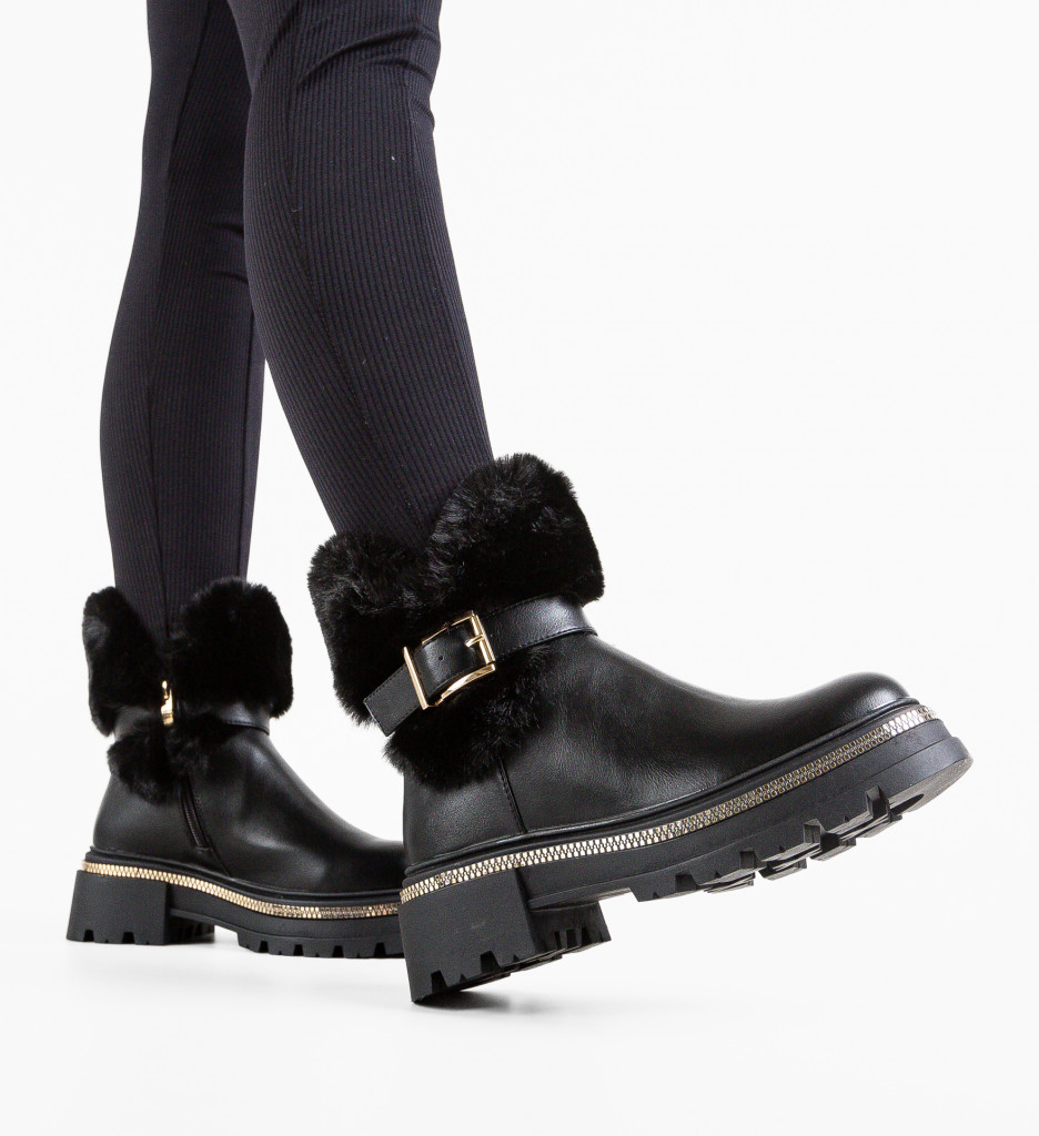 Ghete Dama Shelton Negre | Eleganță și Confort