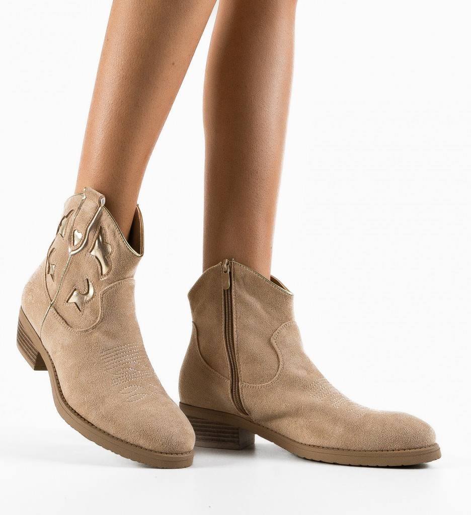 Botine Dama Sangpo Bej - Eleganță și Confort - imagine 2