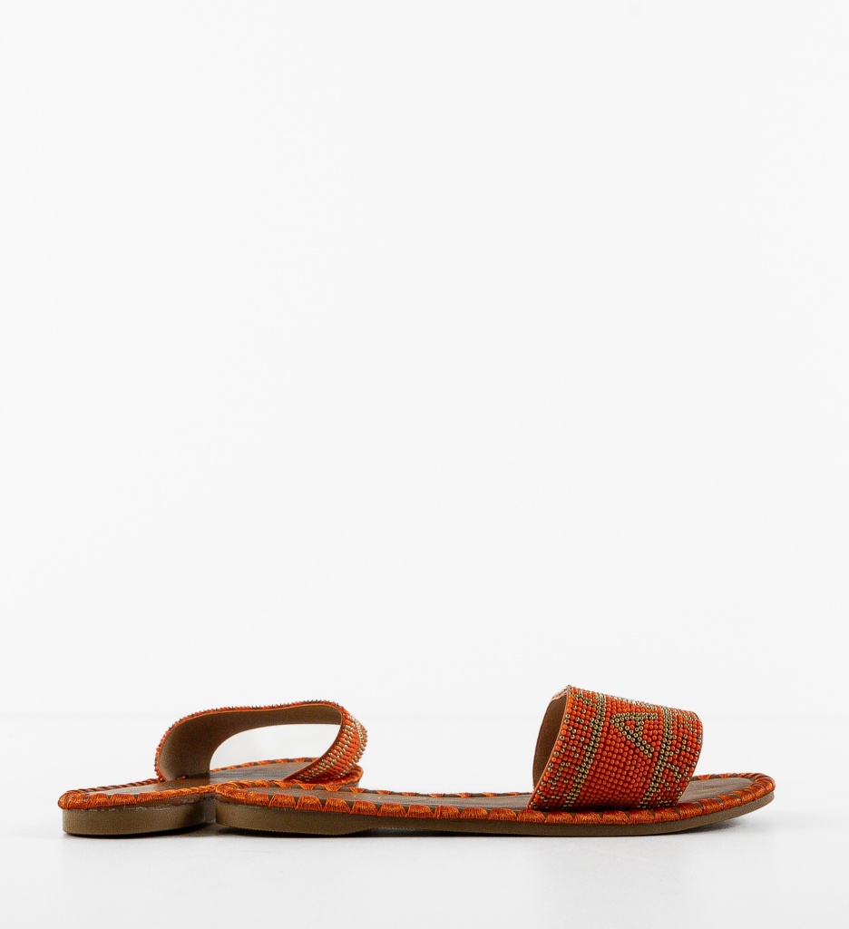 Papuci Ramses Portocalii Confortabili - imagine 6