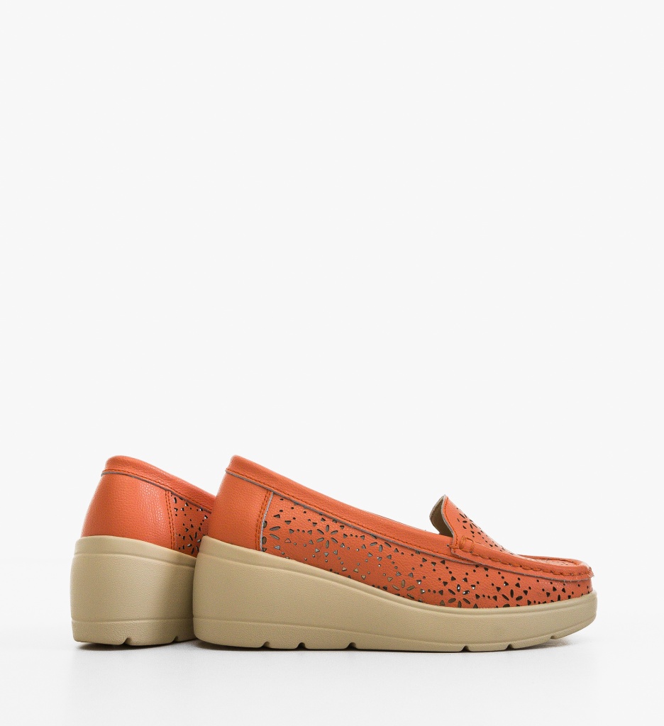 Platforme Dama Myzy Portocalii - Stil Casual - imagine 3