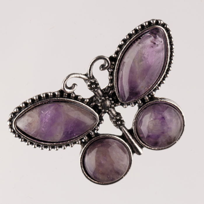 Brosa Fluture Ametist Eleganta | Shopika