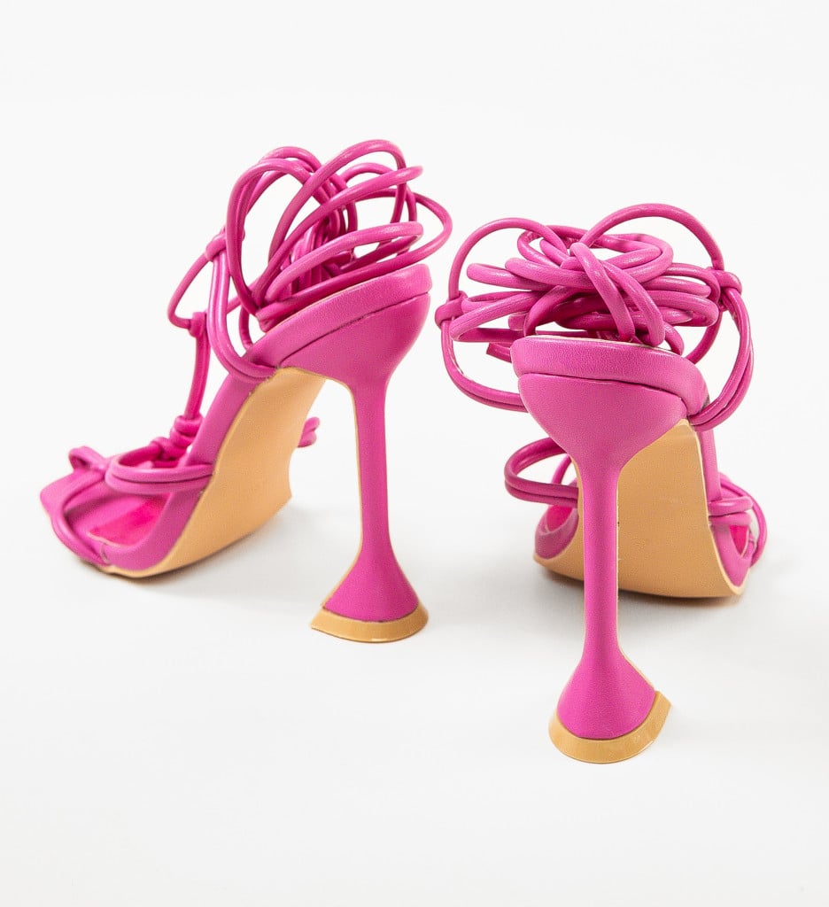 Sandale cu toc Catrin Fuchsia - Eleganță maximă - imagine 8