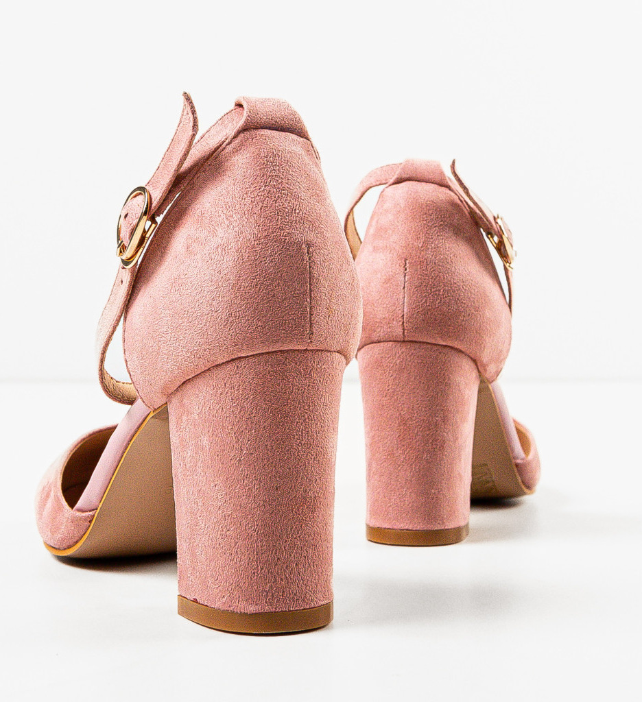 Pantofi Uneraya Roz cu Toc Eleganți - imagine 8