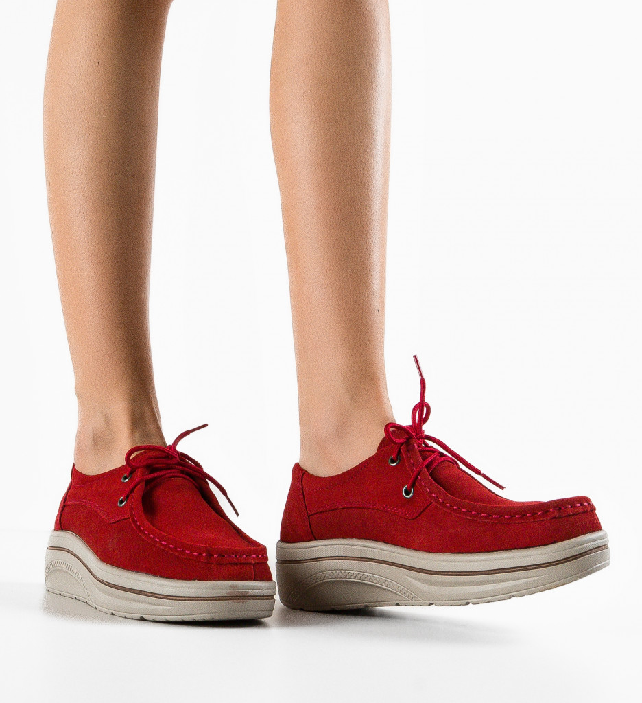 Pantofi Casual Auron Rosii - Stil și Confort - imagine 2