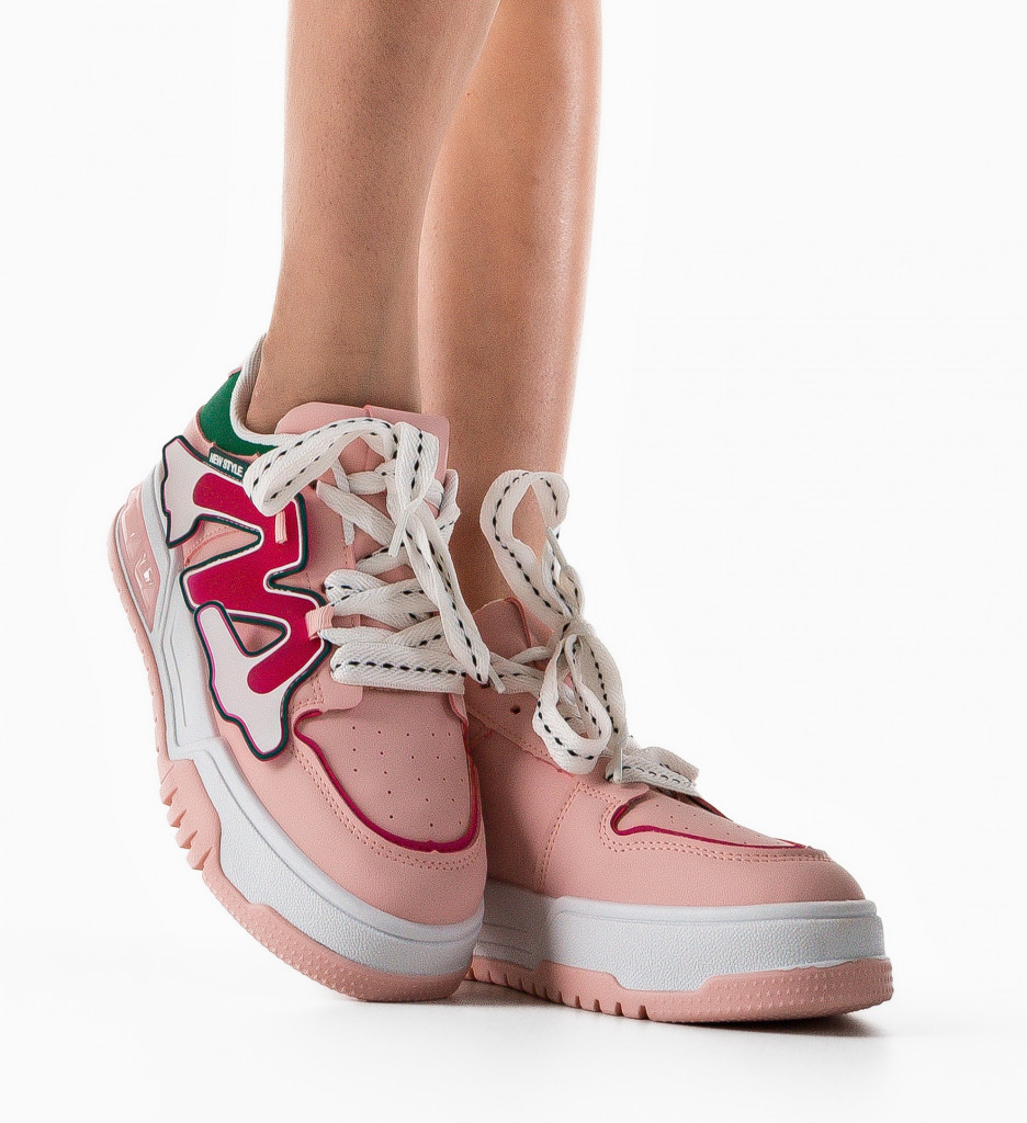 Sneakers Dama Niustile Roz - Stil și Confort Urban - imagine 2