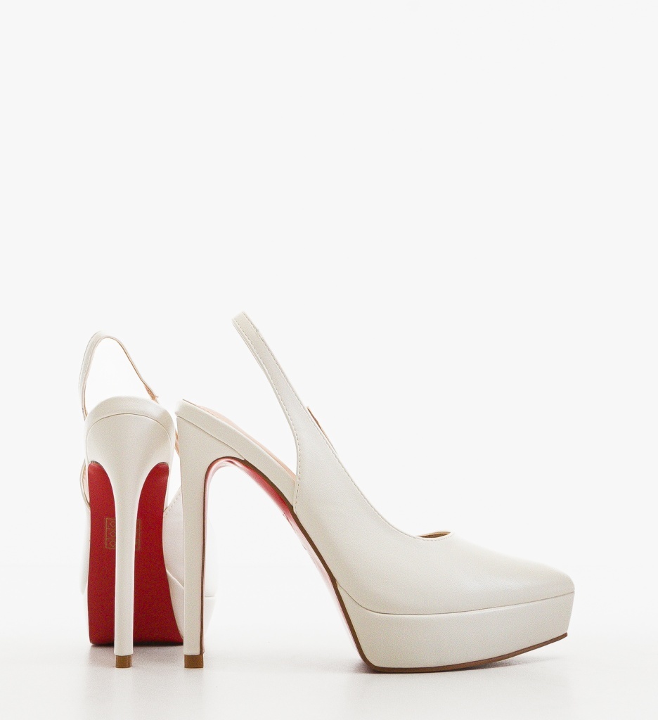 Pantofi Gorene Albi Depurtat - Eleganță și Stil - imagine 5