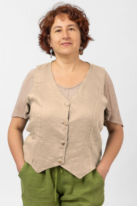 Vesta In Bej Versatilă | Shopika