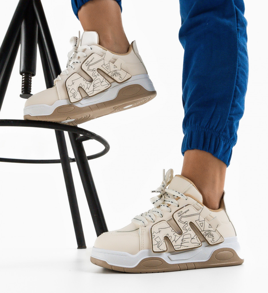 Sneakers Kamal Bej - Confort și Stil Sport - imagine 3