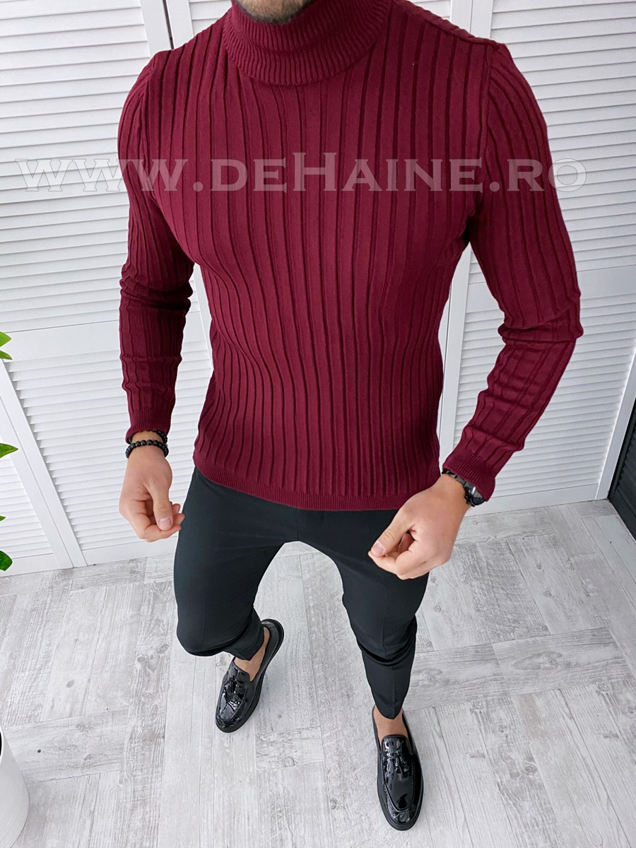 Helanca Barbati Slim Fit Grena | Stil Elegant