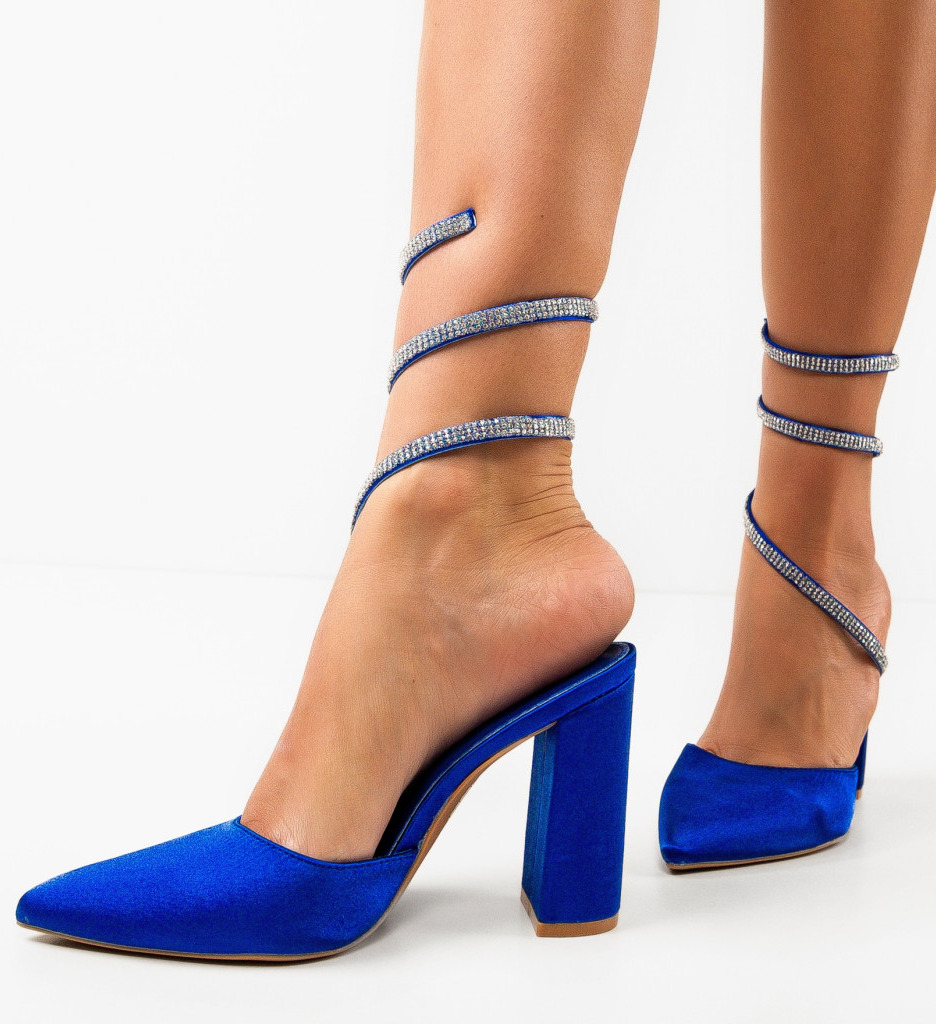 Pantofi Lhamo Albastri | Toc Eleganți și Confort - imagine 3