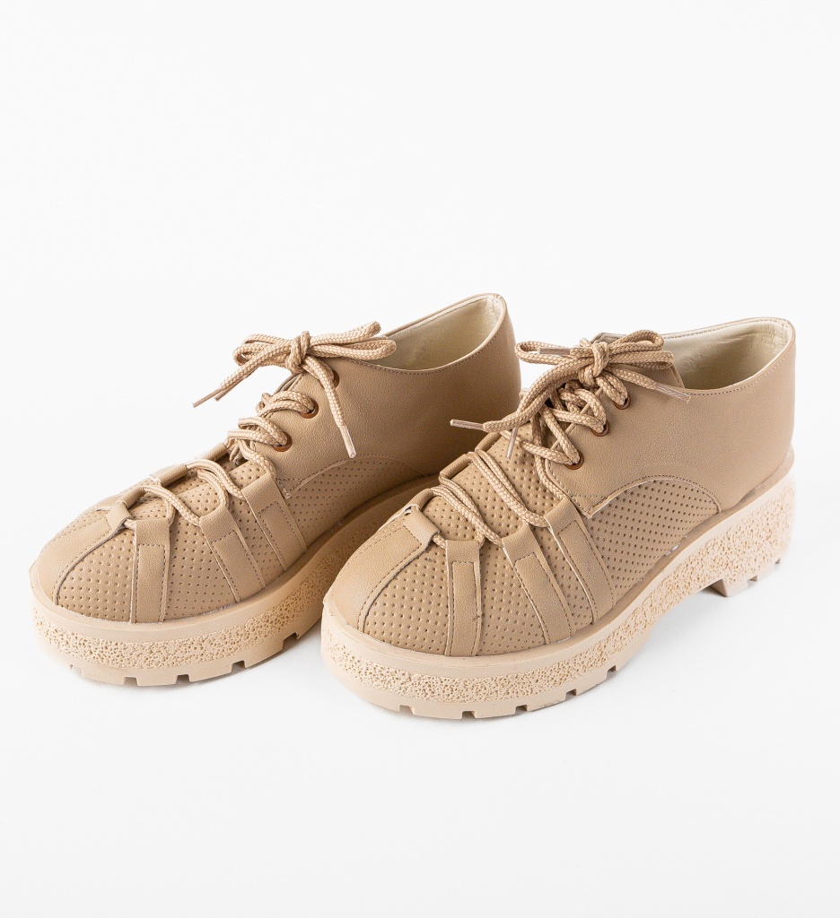 Pantofi Casual Memy Bej - Confort și Stil Zilnic - imagine 5
