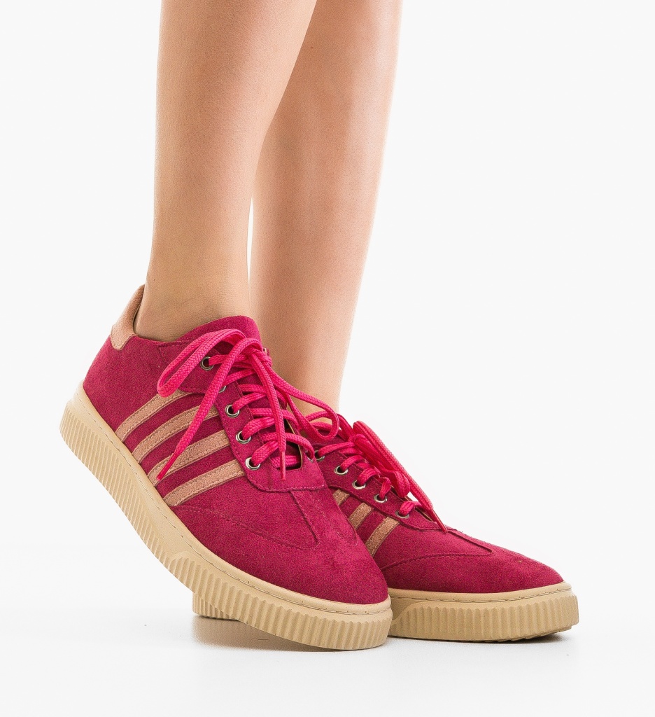 Sneakers Dama Crimson Fuchsia - Confort și Stil