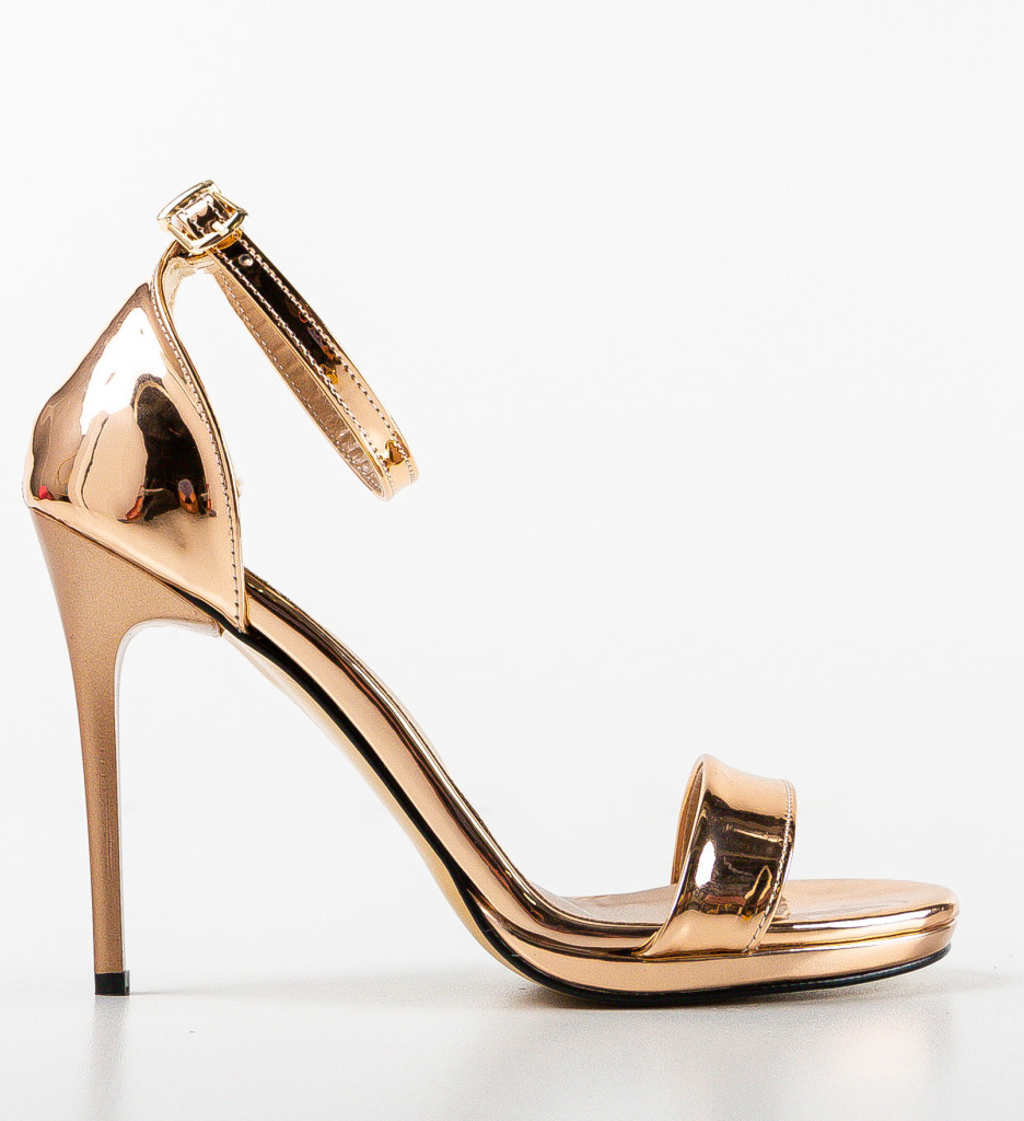 Sandale Dama Cesare Roze cu Toc Elegant - imagine 4