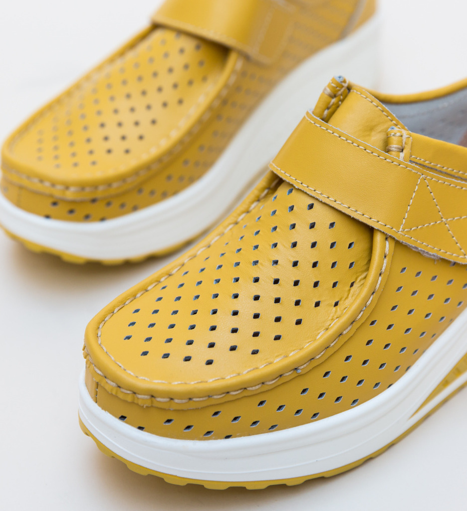 Pantofi Casual Bozta Galbeni - Confort și Stil - imagine 4