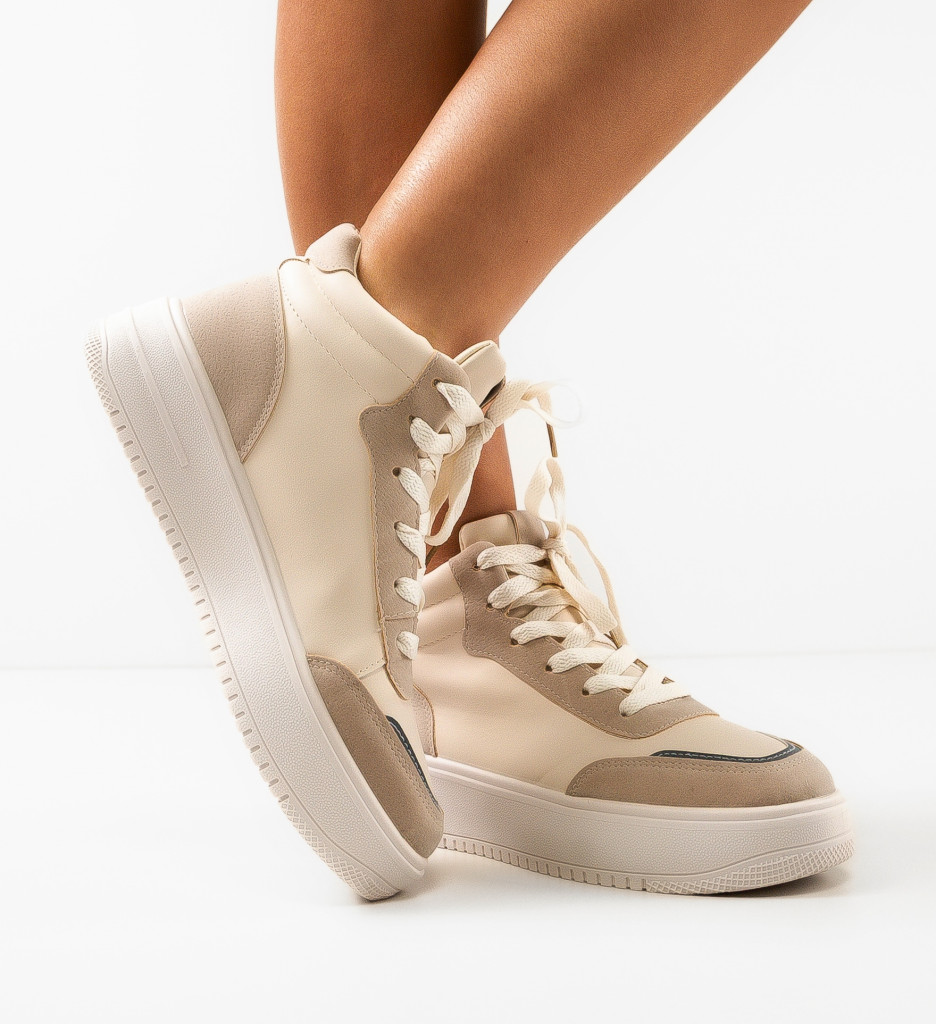 Sneakers Dama Sedio Bej | Confort și Stil - imagine 5