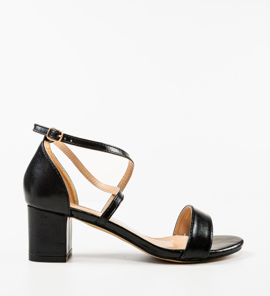 Sandale cu Toc Sefyma Negre | Elegante - imagine 5