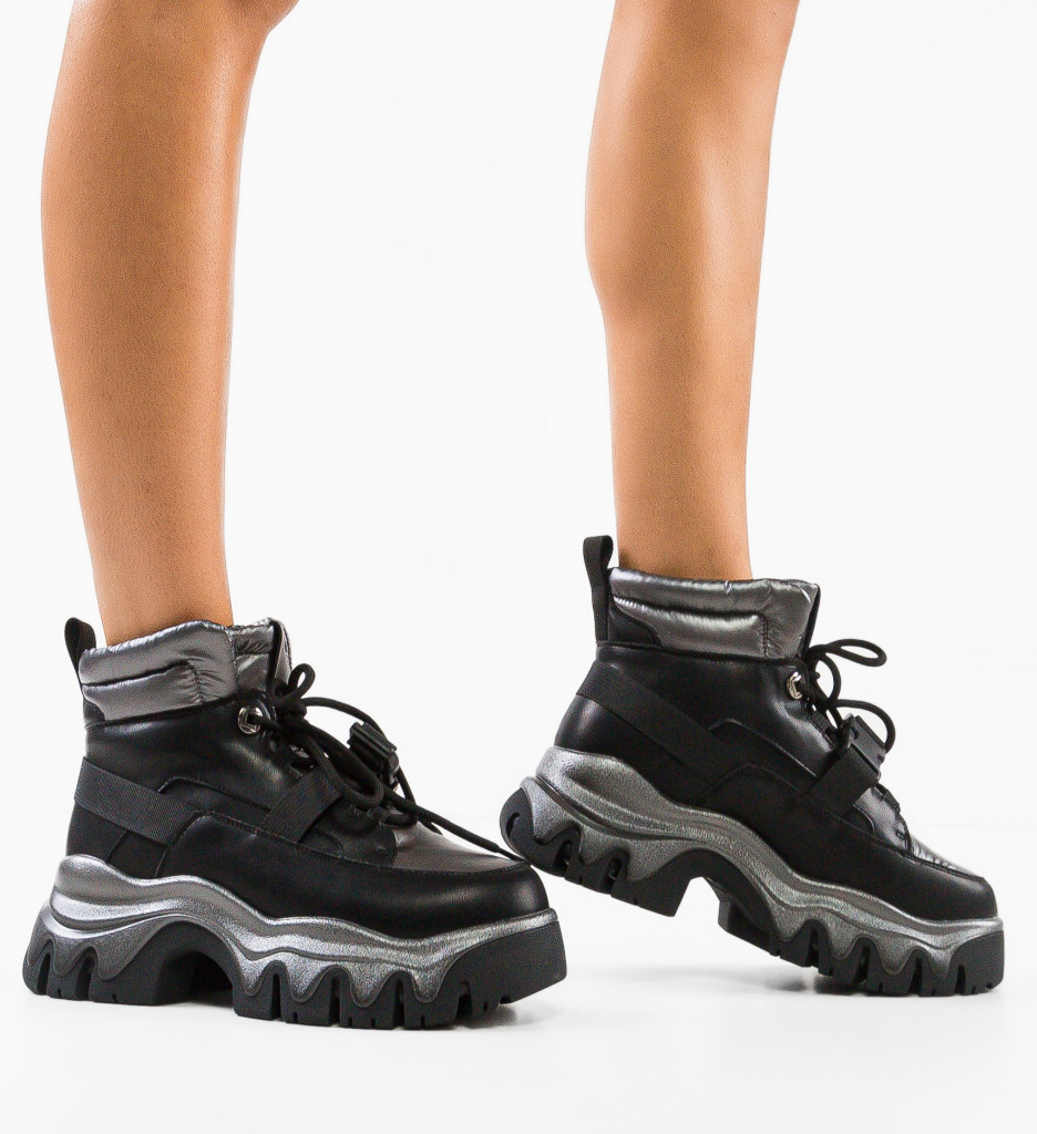 Sneakers dama Gelini Negri - Confort și Stil Urban - imagine 3