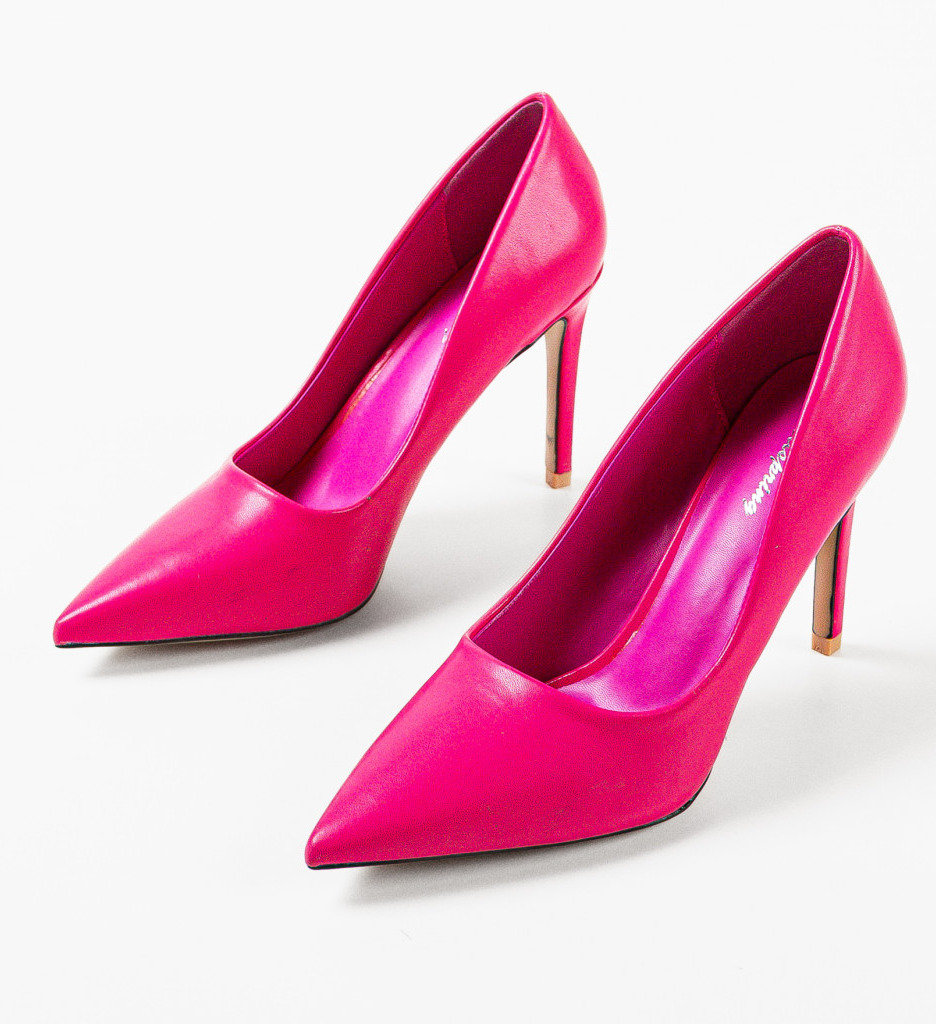 Pantofi Toc Roz Eleganți - Stil Feminin - imagine 7